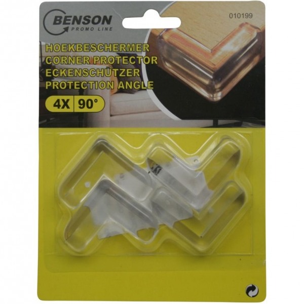 Benson Kulmasuojat, 4 kpl, kiinnitys tarrat, läpinäkyviä